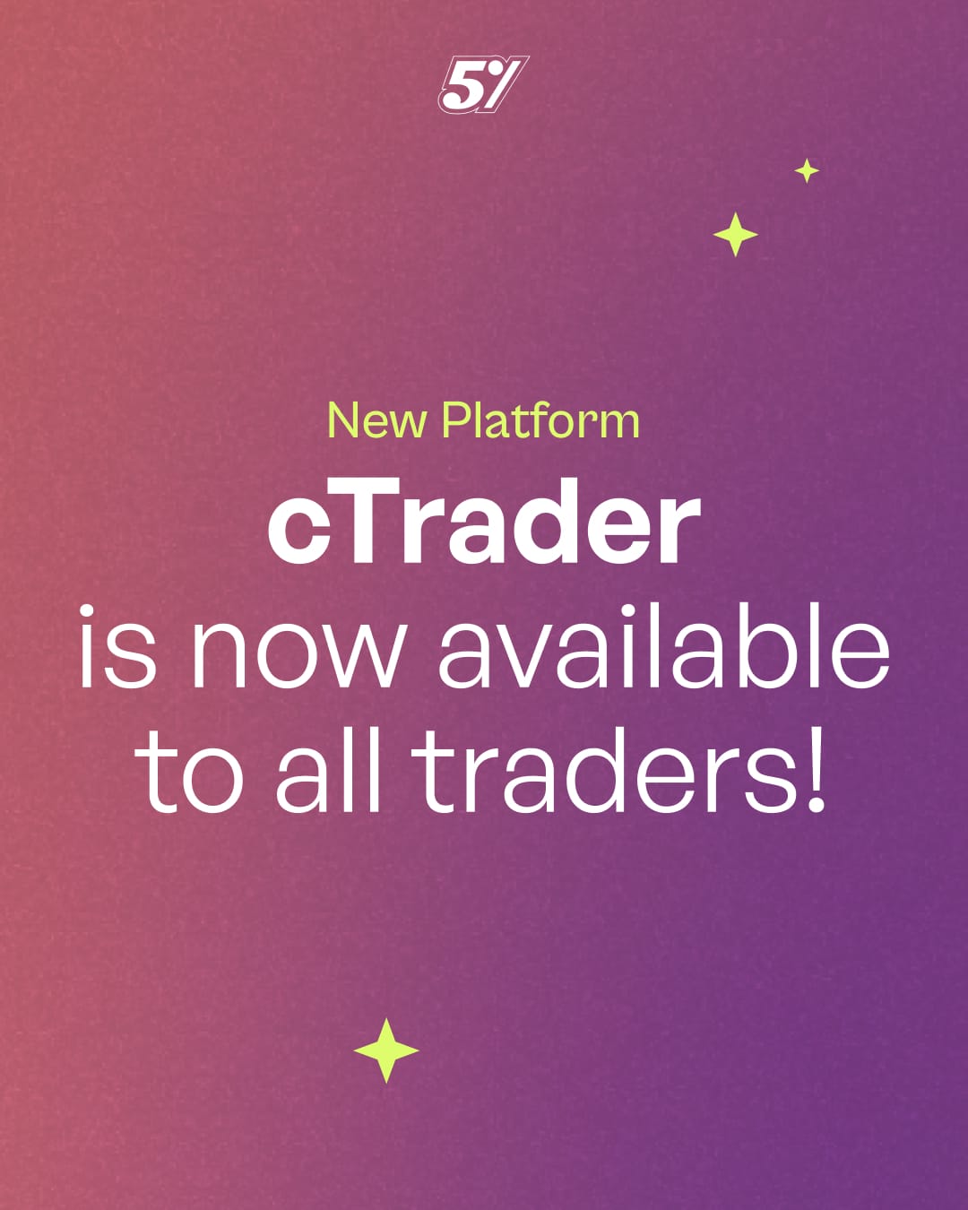 New platform CTrade 5ers banner The 5ers cTrader banner