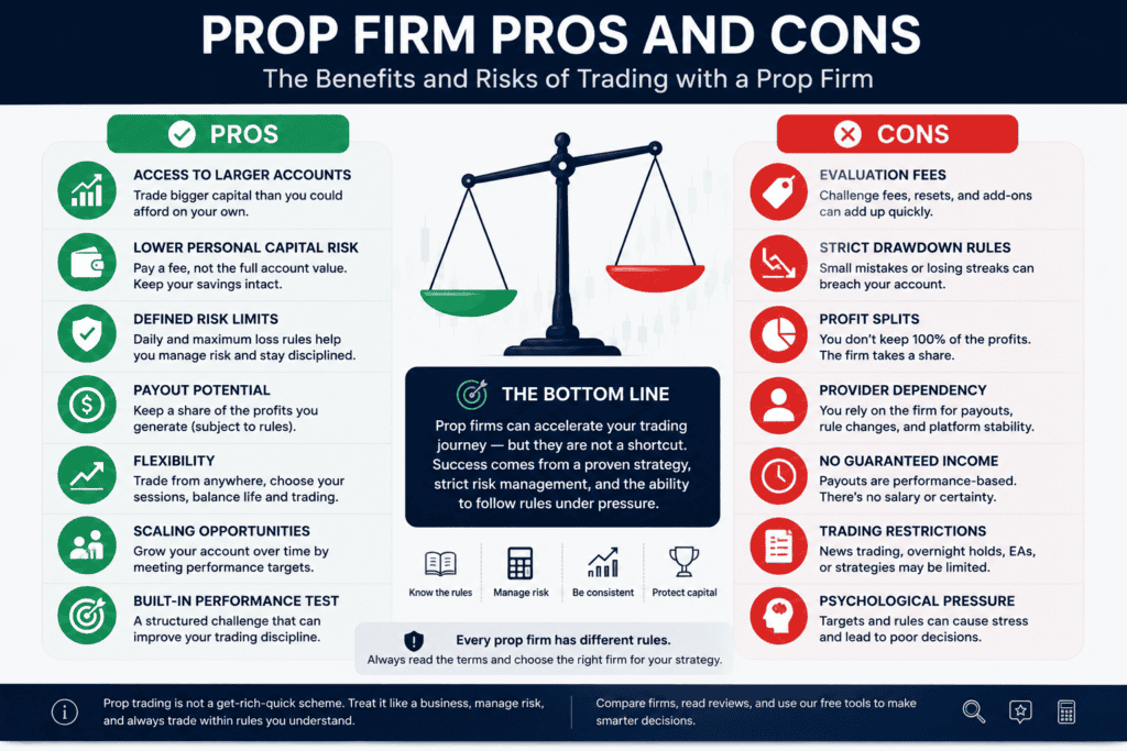 Prop Firm pros and cons image