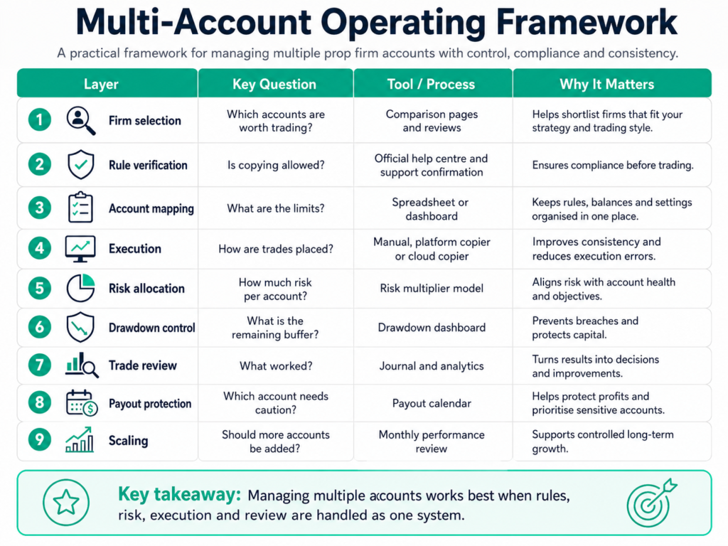 Multi Account prop firm info chart