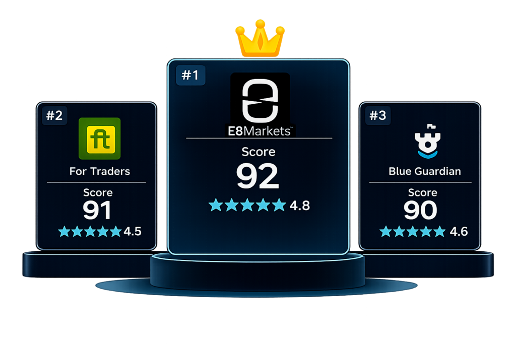 US prop firms rankings cards